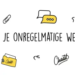Vraagtekens, boeken en een gebouw helpen je om onregelmatige werkwoorden te verwerven betekenis.
