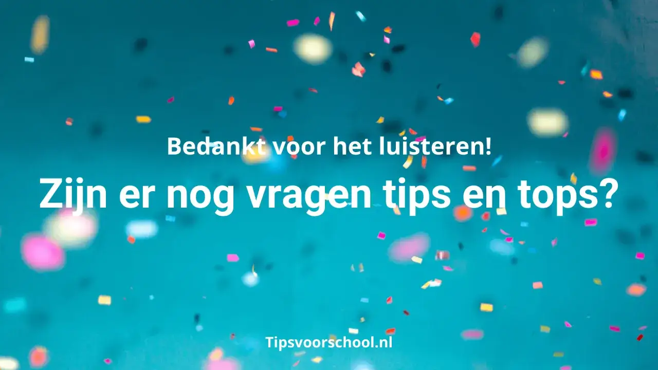 Feestelijke confetti bij een spreekbeurt groep 8. Vragen, tips en tops welkom!