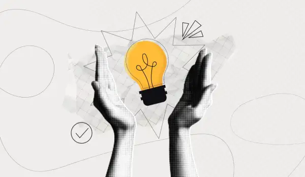 Twee handen omarmen een gloeiende gloeilamp, symbool voor een idee. Dit beeld kan de complexiteit van hoe ontstaat ADHD illustreren, met verschillende factoren die samenkomen.